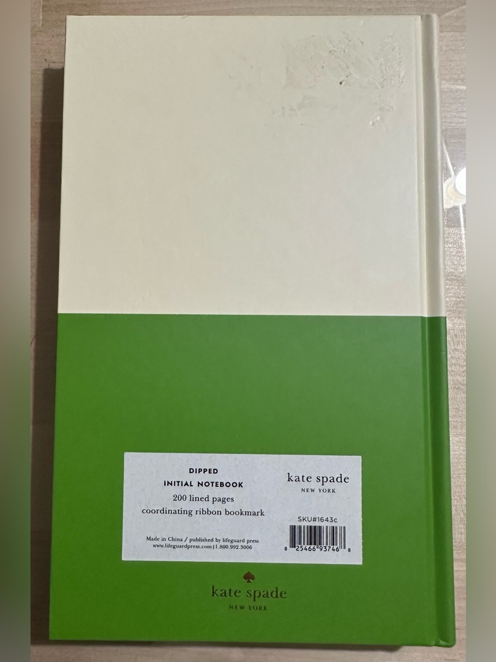 KATE SPADE Gold Foil Initial “C” Dipped Notebook Diary Journal, NEW - Picture 3 of 5